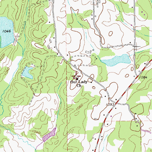 Topographic Map of Our Lady of Perpetual Help Cemetery, GA