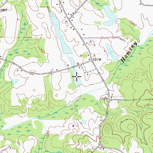 Topographic Map of Payne Lakes, GA