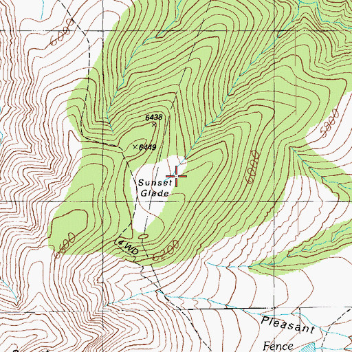 Topographic Map of Sunset Glade, AZ