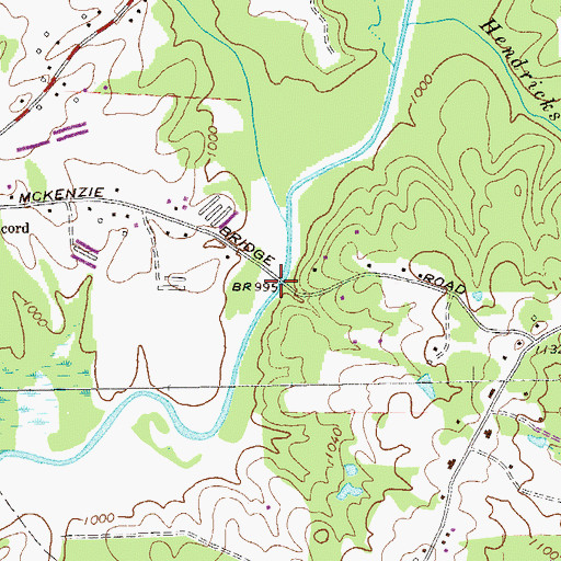 Topographic Map of Reids Bridge, GA
