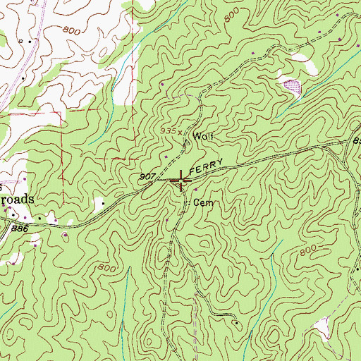 Topographic Map of Rock Spring School (historical), GA
