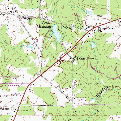 Topographic Map of Sand Hill Church, GA
