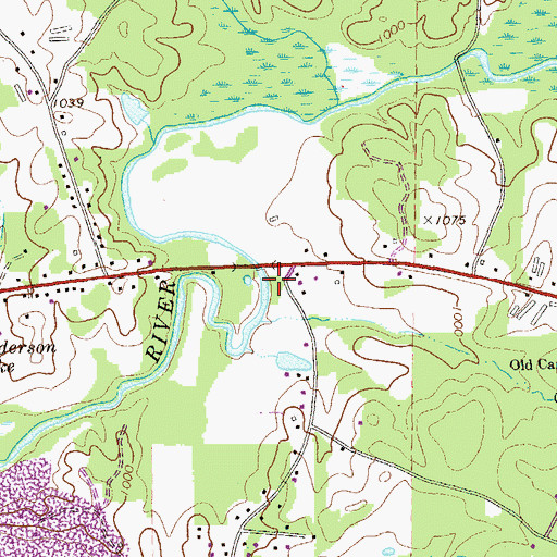 Topographic Map of Simonton Mill (historical), GA
