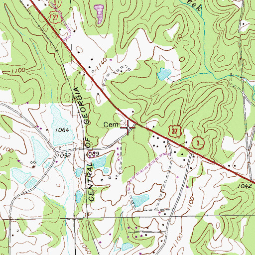 Topographic Map of Smyrna Church, GA
