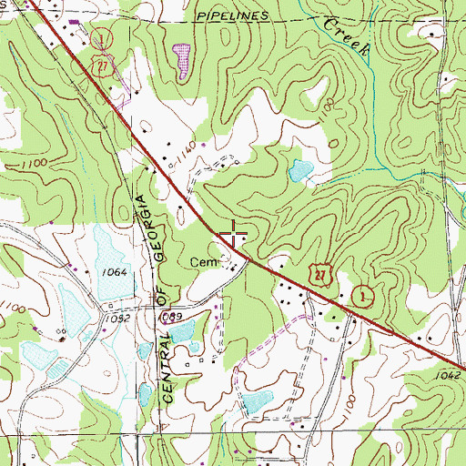 Topographic Map of Smyrna School (historical), GA