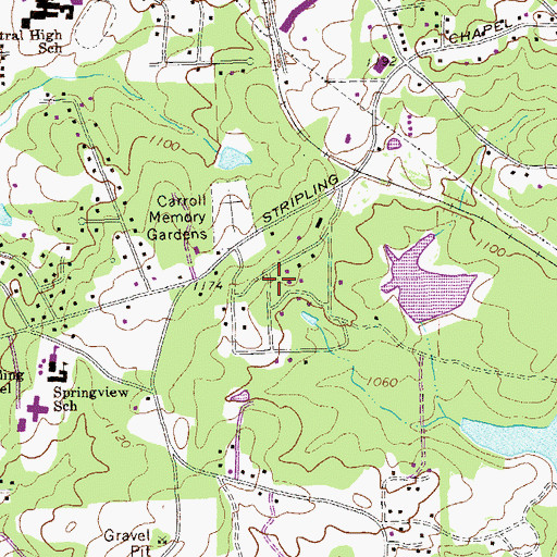 Topographic Map of South Gate, GA