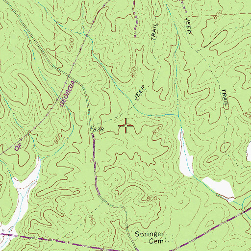 Topographic Map of Springer School (historical), GA