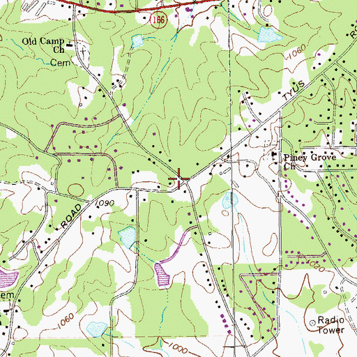 Topographic Map of Tallapoosa School (historical), GA