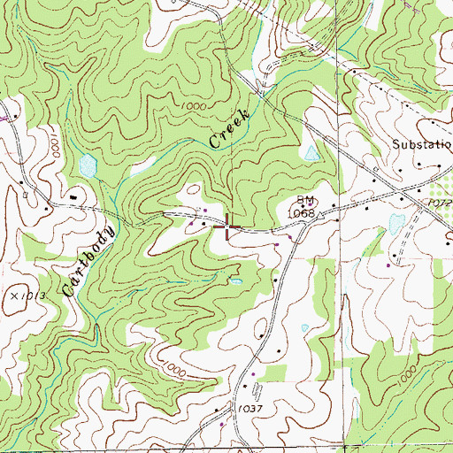 Topographic Map of Union School (historical), GA