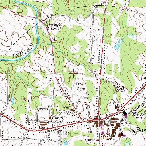 Topographic Map of Warren P Sewell Memorial Library, GA
