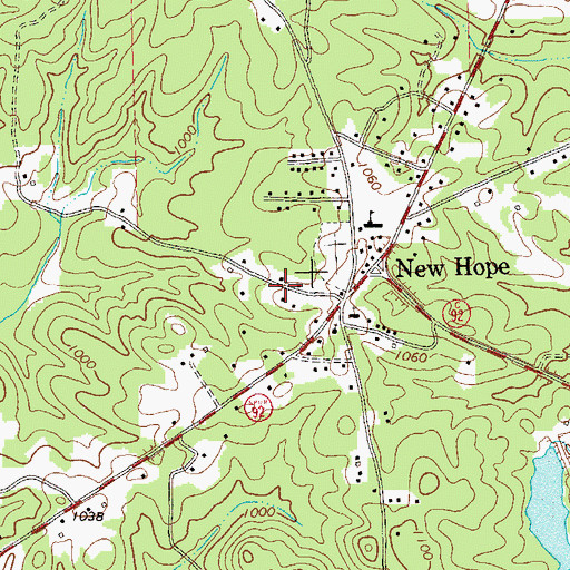 Topographic Map of Acorn Tree, GA