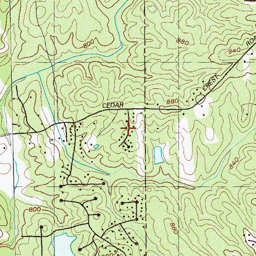 Topographic Map of Allatoona Heights, GA