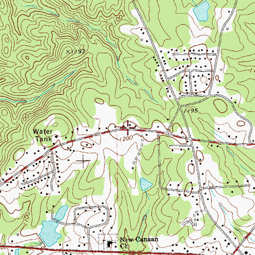 Topographic Map of Brock, GA