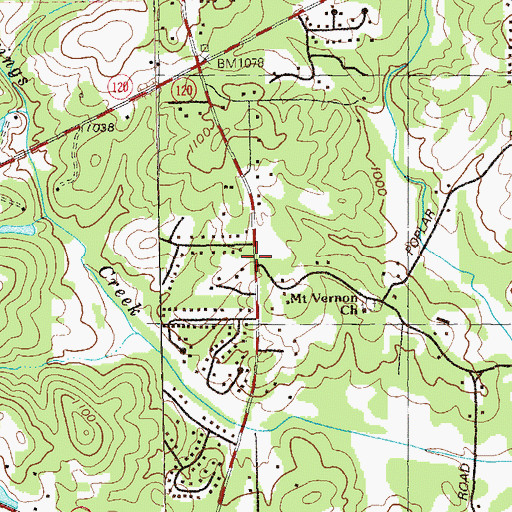 Topographic Map of California, GA