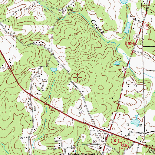 Topographic Map of Carrington Chase, GA