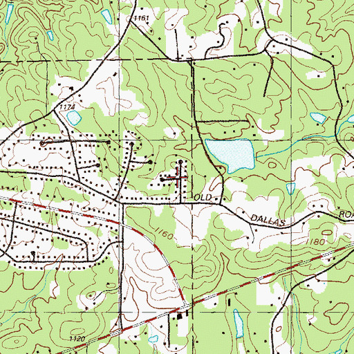 Topographic Map of Cobb Crossing, GA