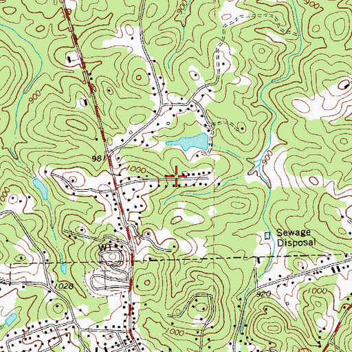 Topographic Map of Cobb Estates, GA