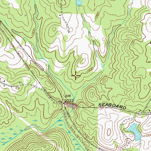 Topographic Map of Coppermine Estates, GA