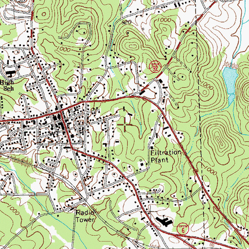 Topographic Map of Dallas City Park, GA
