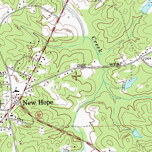 Topographic Map of Forest Creek Colony, GA