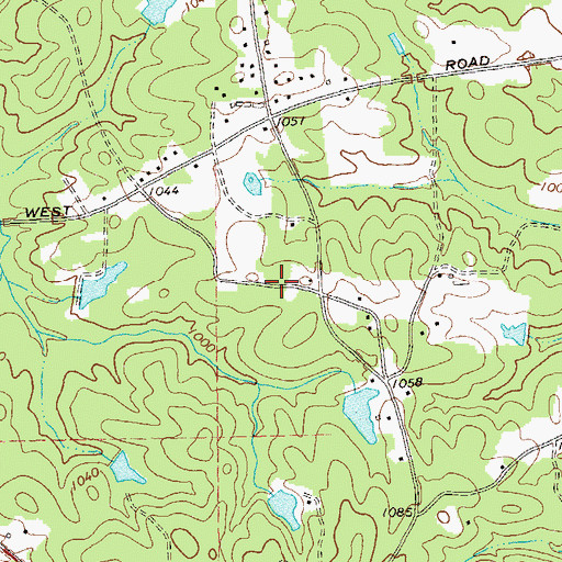 Topographic Map of Gunnell Place, GA