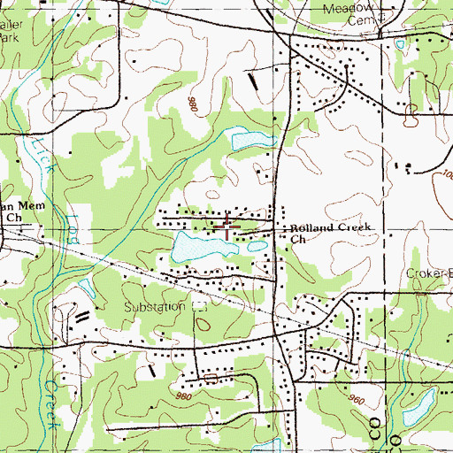Topographic Map of Harpers Lake, GA