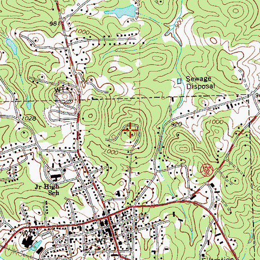 Topographic Map of Hart Circle, GA