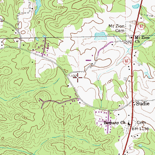 Topographic Map of Hartfield Acres, GA