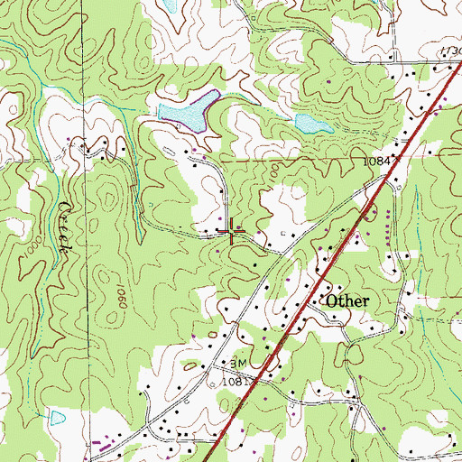 Topographic Map of Hollyberry, GA
