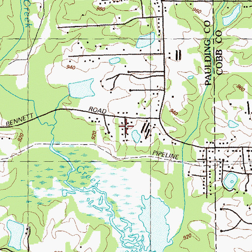 Topographic Map of Indian Rose, GA