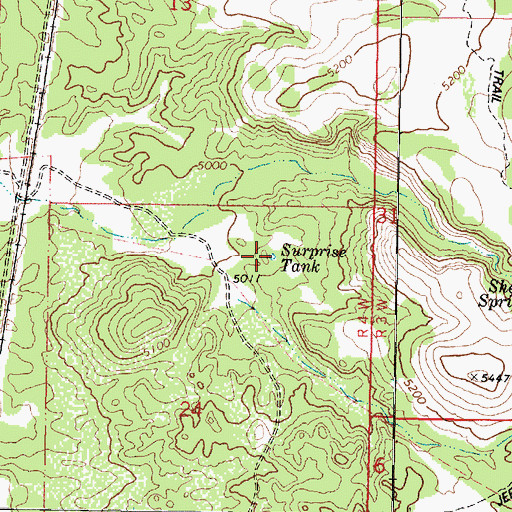 Topographic Map of Surprise Tank, AZ