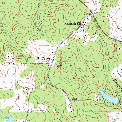 Topographic Map of Keener Estates, GA