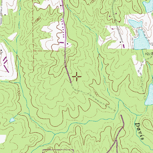 Topographic Map of Lake Swan, GA