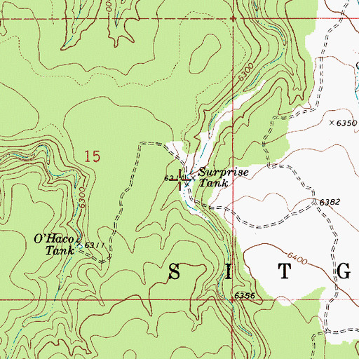 Topographic Map of Surprise Tank, AZ
