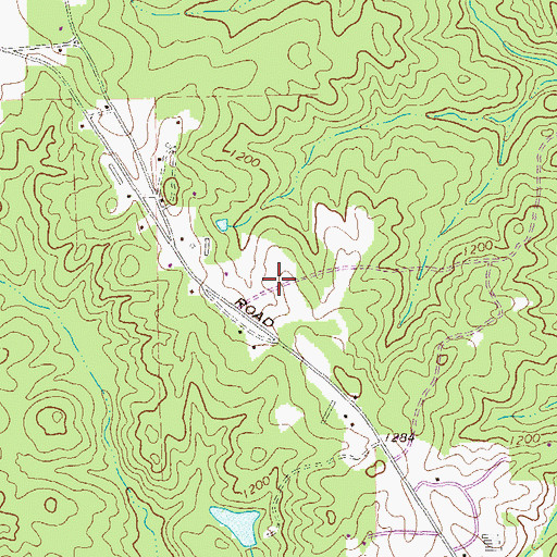 Topographic Map of Mulberry Place, GA