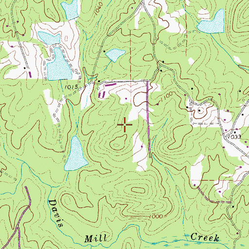 Topographic Map of Nebo Place, GA