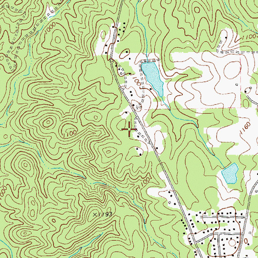 Topographic Map of Oak Dale Manor, GA