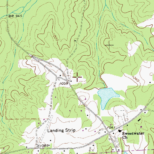 Topographic Map of Oberlochen, GA
