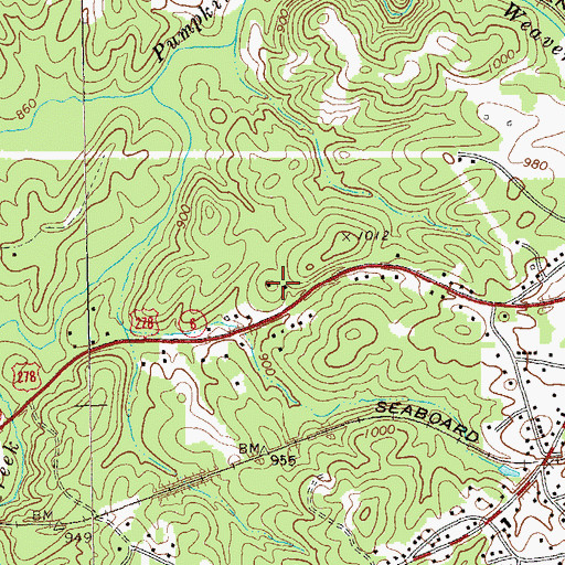 Topographic Map of Paulding County, GA