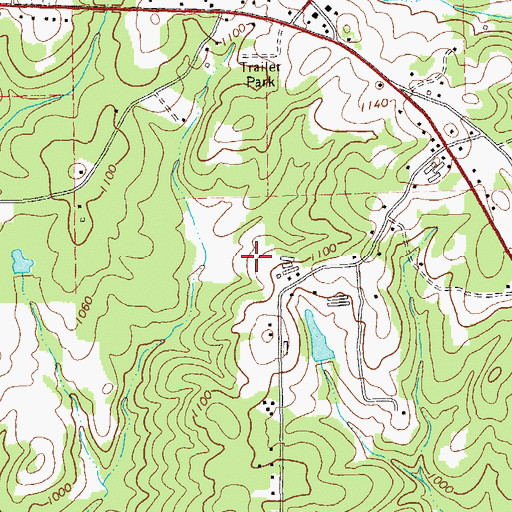Topographic Map of Wellstar Paulding Hospital, GA