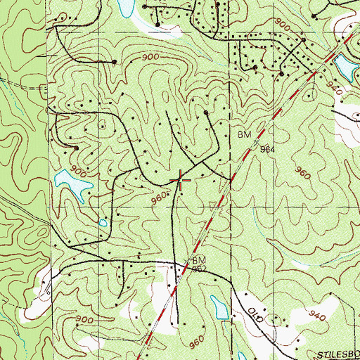 Topographic Map of Picketts Mill, GA
