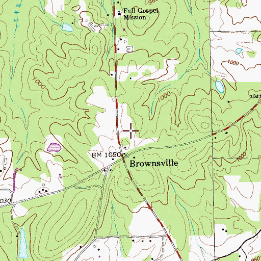 Topographic Map of Pilgrim North, GA