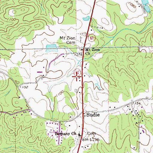 Topographic Map of Quail Run East, GA