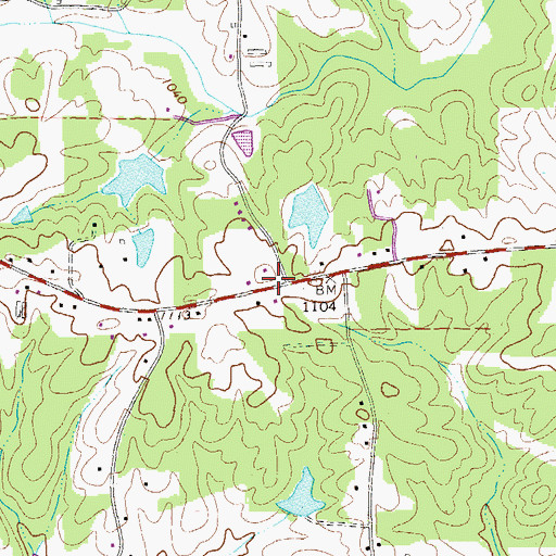 Topographic Map of Ridge Corners, GA