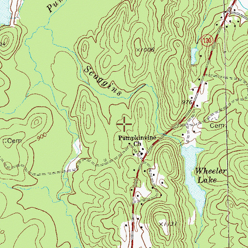 Topographic Map of Rock Springs, GA