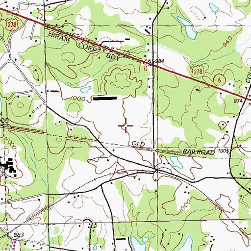 Topographic Map of Sunny Industrial Park, GA