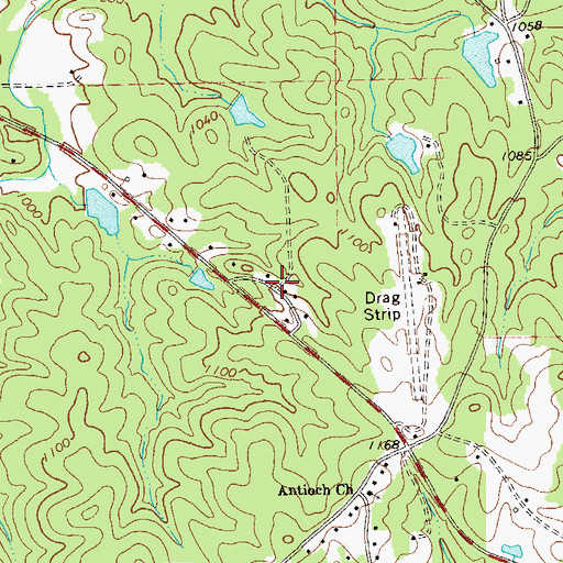 Topographic Map of Twelve Oaks, GA