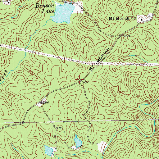Topographic Map of Westfork, GA
