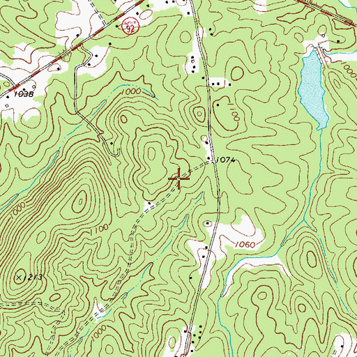 Topographic Map of White Forest, GA