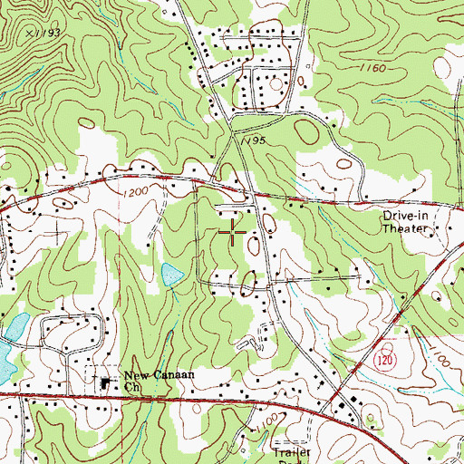 Topographic Map of Wilbanks Circle, GA